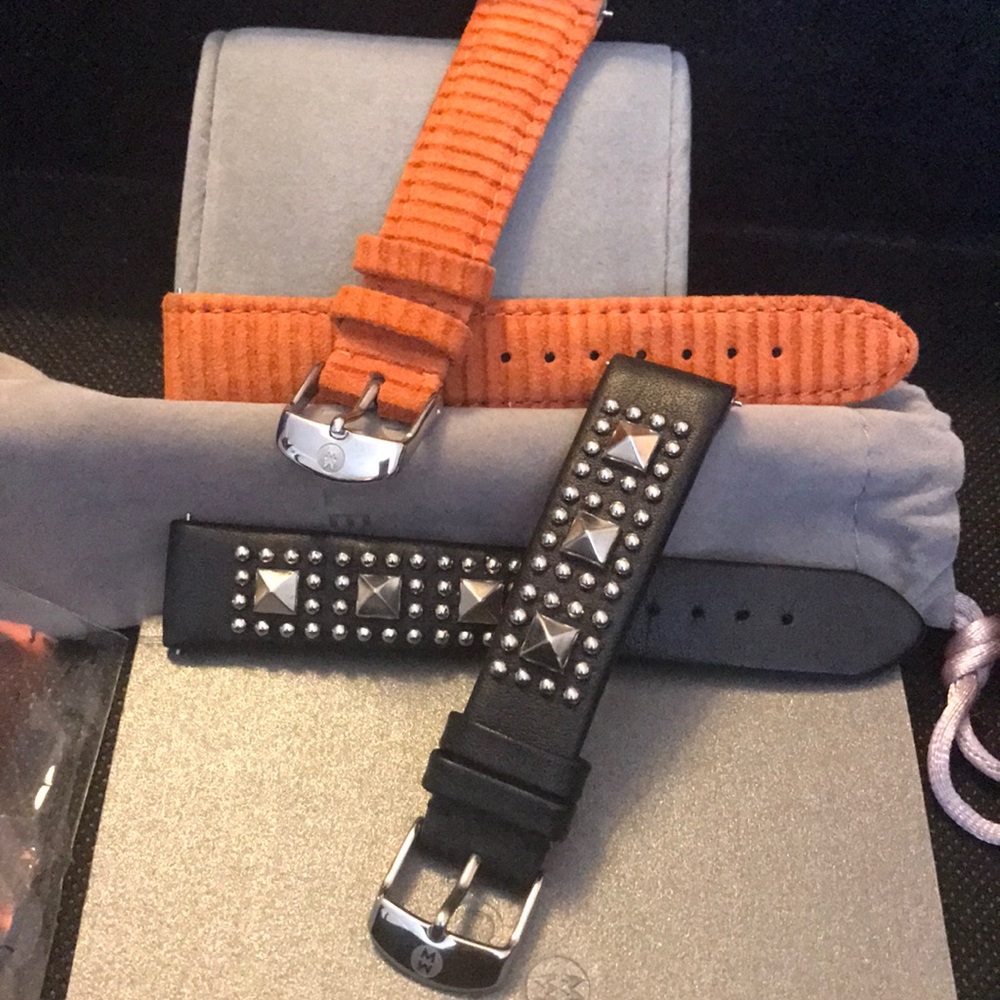 Michele Rockstud style black Watch Band or Rusty
